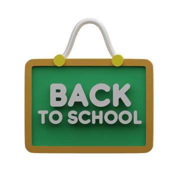 Back to School Preparation Education 3D rendering icon png