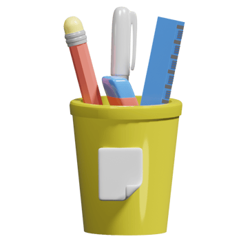 Back to School Preparation Education 3D rendering icon png