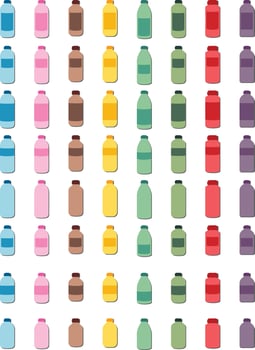 Modern Bottle Flat Icon Collection vector