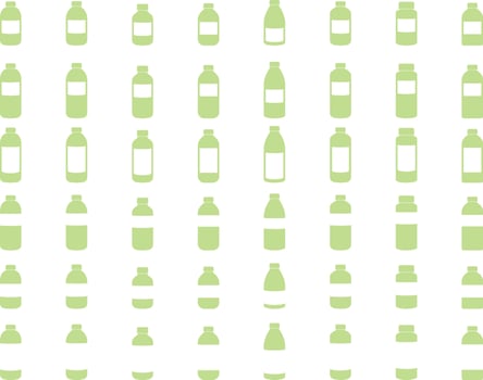 Modern Bottle Silhouette Icon Collection vector