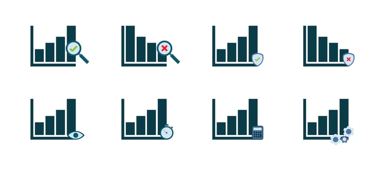 set of audit flat icon vector