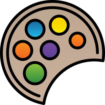 Color Palette Vector Icon Design