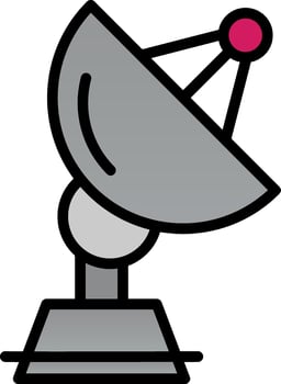 Satellite Dish Vector Icon Design