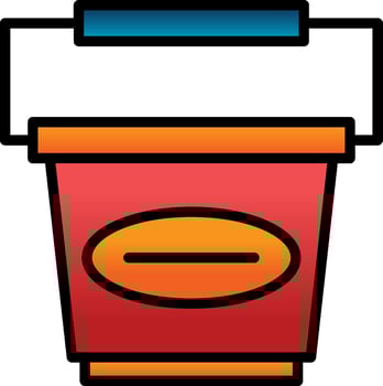 Bucket Vector Icon Design
