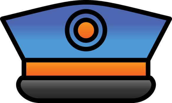 Captain Cap Vector Icon Design