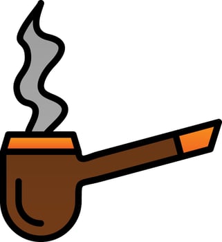 Smoking Pipe Vector Icon Design