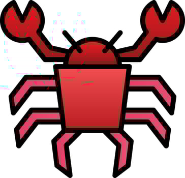 Crab Vector Icon Design