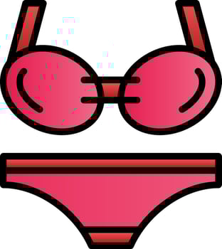Bikini Vector Icon Design