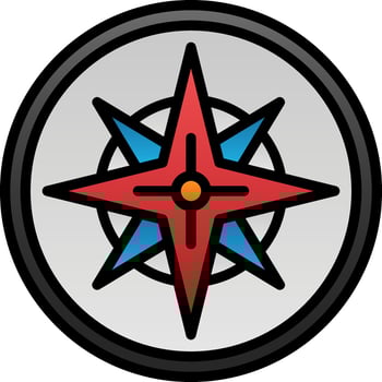 Windrose Vector Icon Design