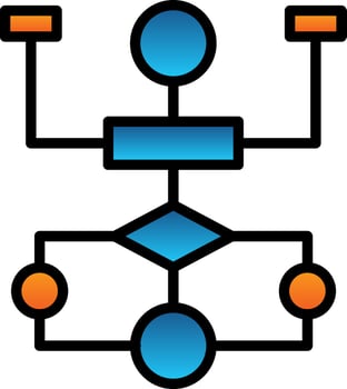 Flow Chart Vector Icon Design