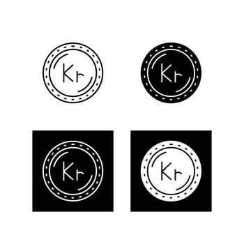 Krone Currency Vector Icon