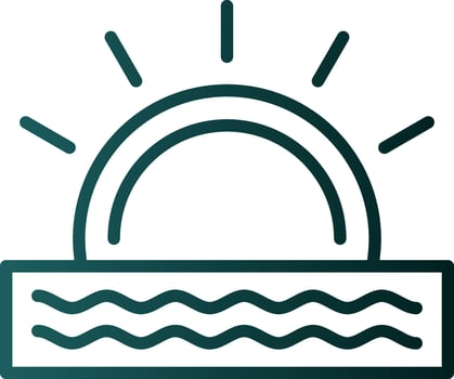 Sunset Vector Icon Design