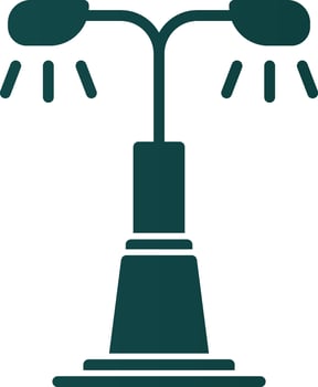 Street Light Vector Icon Design