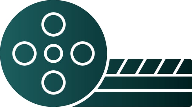 Movie Reel Vector Icon Design