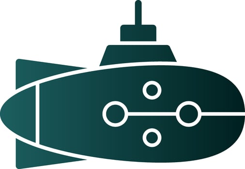 Submarine Vector Icon Design