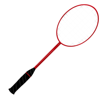 red badminton racket png