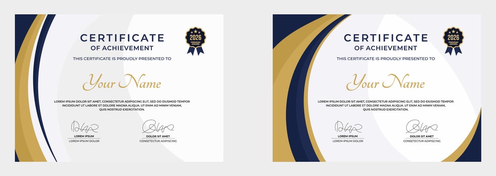 certificate of achievement template. for award, business, and education needs vector