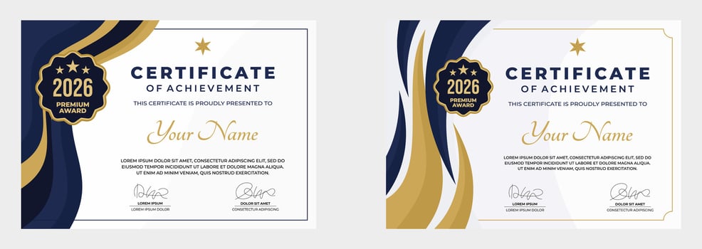 certificate of achievement template. for award, business, and education needs vector