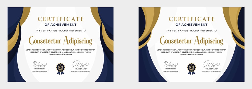 certificate of achievement template. for award, business, and education needs vector