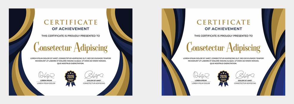 certificate of achievement template. for award, business, and education needs vector