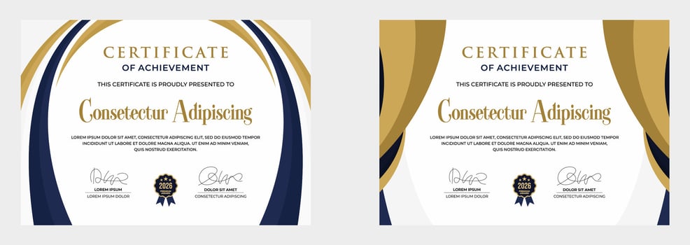 certificate of achievement template. for award, business, and education needs vector