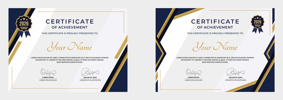 certificate of achievement template. for award, business, and education needs vector