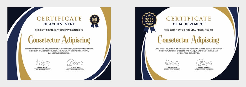 certificate of achievement template. for award, business, and education needs vector