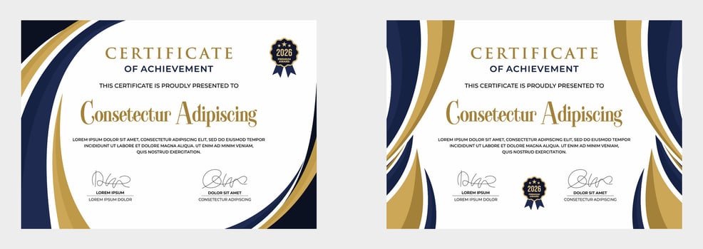 certificate of achievement template. for award, business, and education needs vector