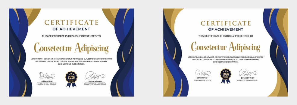 certificate of achievement template. for award, business, and education needs vector