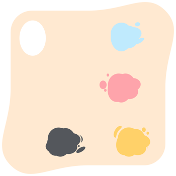 Color palette painting board basic shape png