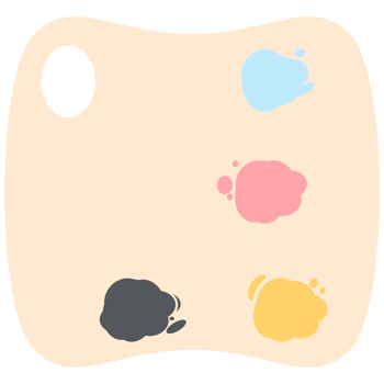 Color palette painting board basic shape png