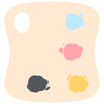 Color palette painting board basic shape png