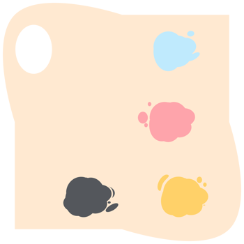 Color palette painting board basic shape png