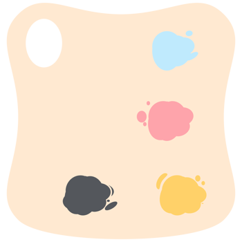 Color palette painting board basic shape png