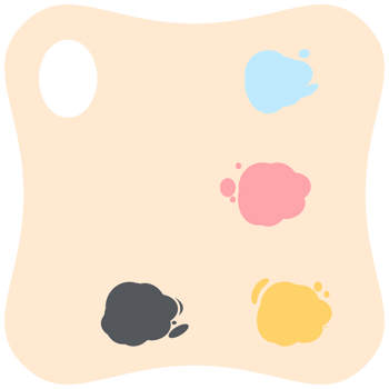 Color palette painting board basic shape png