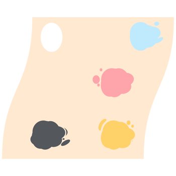 Color palette painting board basic shape png
