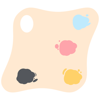 Color palette painting board basic shape png