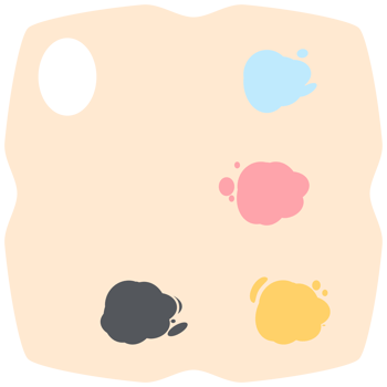 Color palette painting board basic shape png
