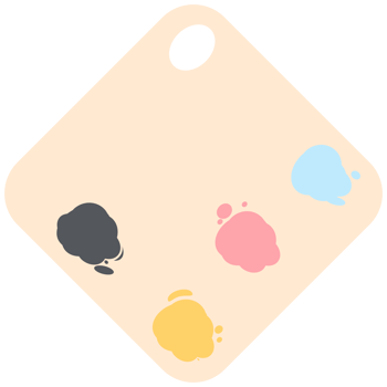 Color palette painting board basic shape png