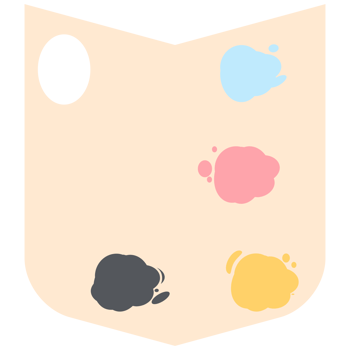 Color palette painting board basic shape png