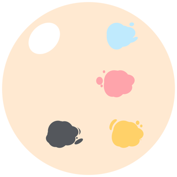 Color palette painting board basic shape png