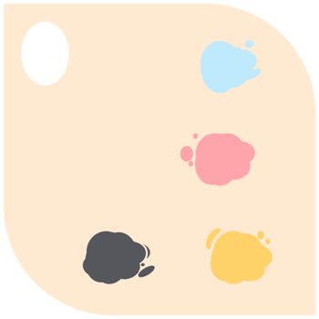 Color palette painting board basic shape png