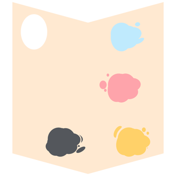 Color palette painting board basic shape png