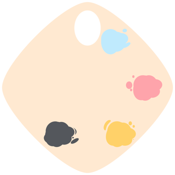 Color palette painting board basic shape png