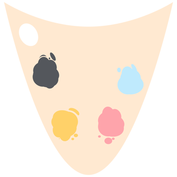 Color palette painting board basic shape png