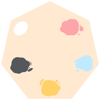 Color palette painting board basic shape png
