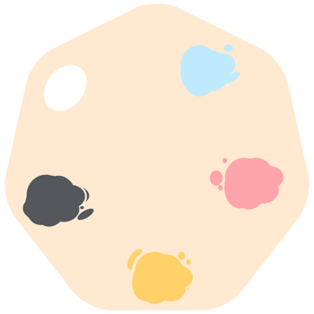 Color palette painting board basic shape png