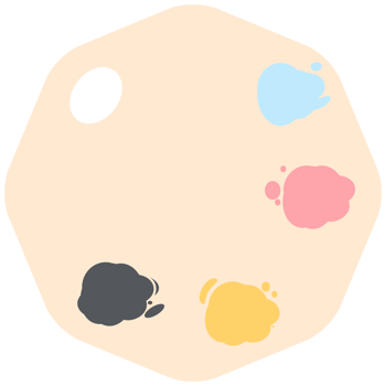 Color palette painting board basic shape png