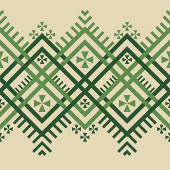 Geometric ethnic pattern traditional Design for background,carpet,wallpaper,clothing,wrapping,Batik,fabric,sarong,Vector illustration embroidery style. vector