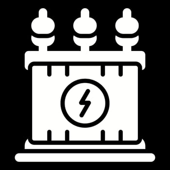 Power Transformer Vector Icon